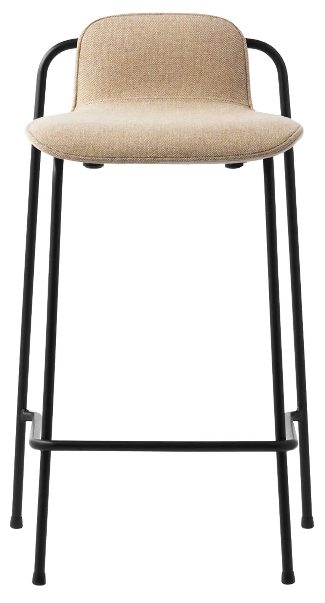 Studio Barhocker 65 cm Eiche Frontpolster - KAQTU Design