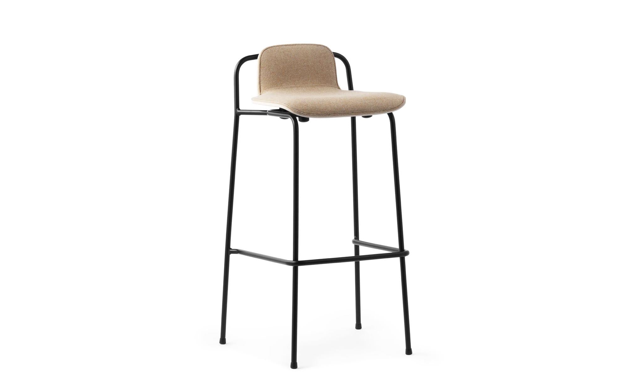 Studio Barhocker 75 cm Eiche Frontpolster - KAQTU Design