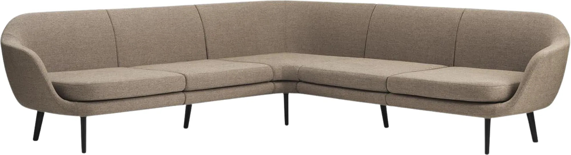 Elegantes, modulares Sofa mit schlanken Beinen und einladenden Armlehnen für individuelle Raumgestaltung.