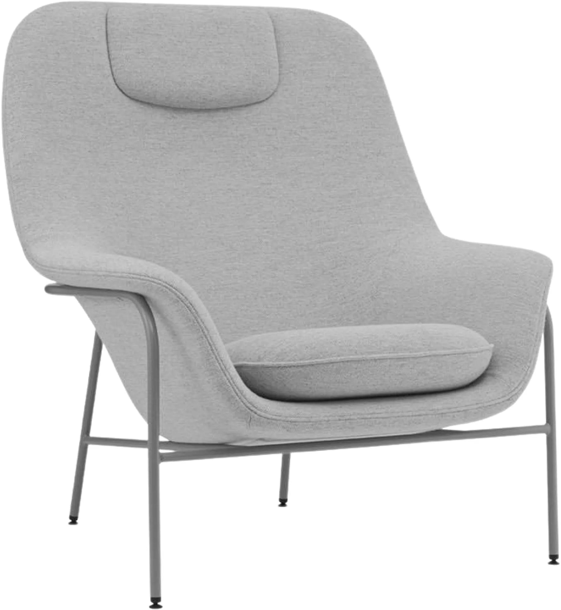 Stilvoller Drape Lounge Sessel Hoch mit Kopfstütze von Normann.