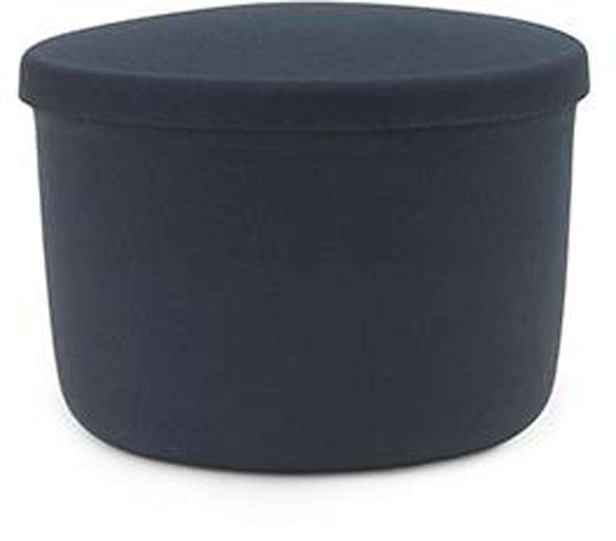 Hide Storage Pouf klein in Dunkelblau präsentiert im Onlineshop von KAQTU Design AG. Pouf ist von Normann Copenhagen