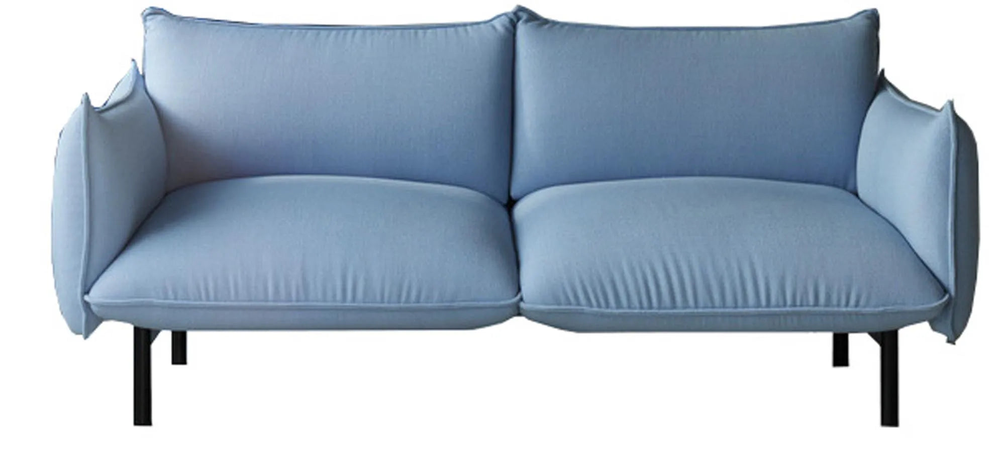 Das Ark 2er Sofa von Normann Copenhagen besticht durch sanfte Rundungen, pralle Kissen und eine luftige, minimalistische Optik.