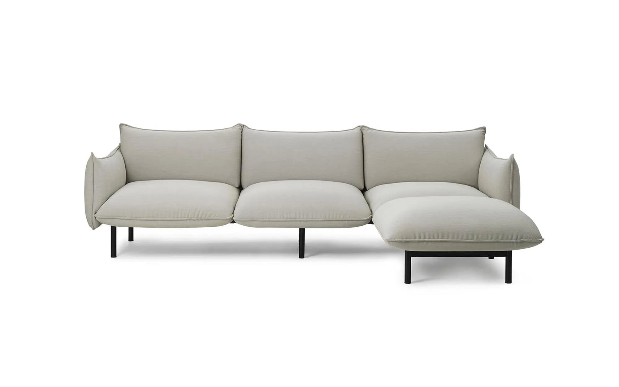 Ark L Sofa in Beige / Schwarz präsentiert im Onlineshop von KAQTU Design AG. L-Sofa rechts ist von Normann Copenhagen