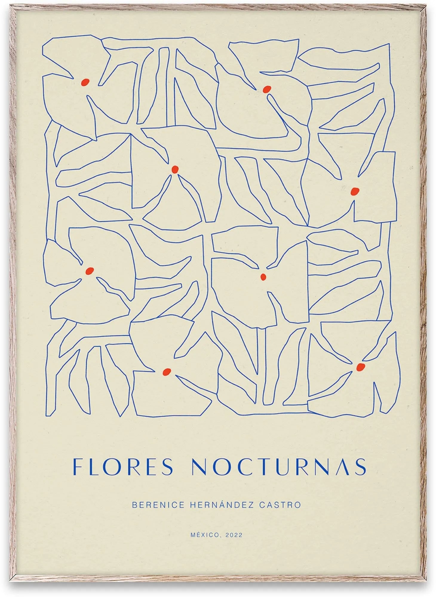 Entdecken Sie den mystischen Kunstdruck 'Flores Nocturnas 01'.