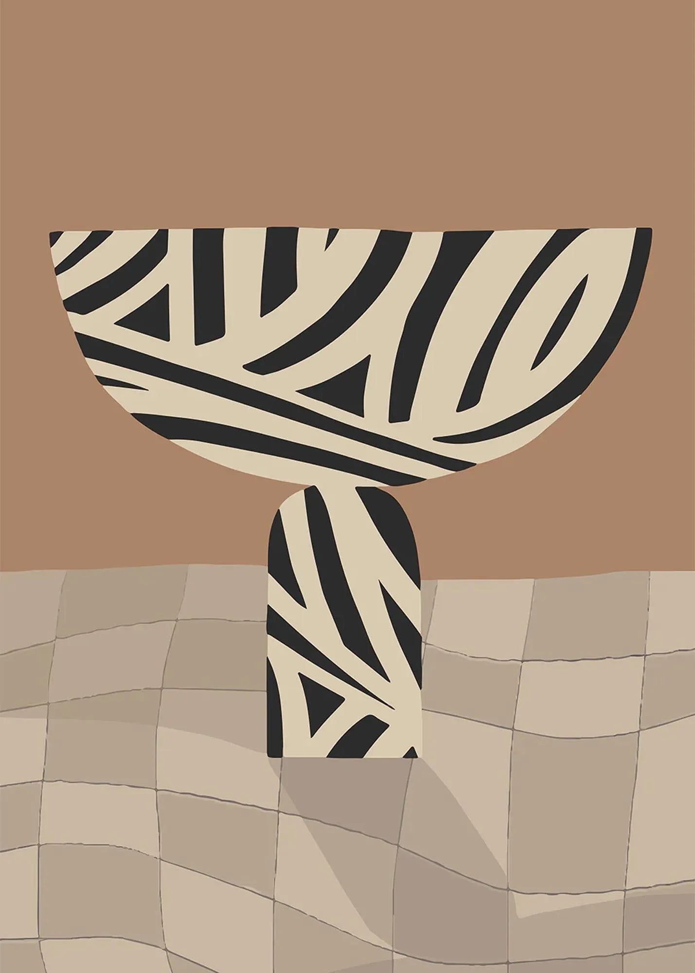 Kyrr Vase II  in Beige / Braun präsentiert im Onlineshop von KAQTU Design AG. Bild ist von Paper Collective