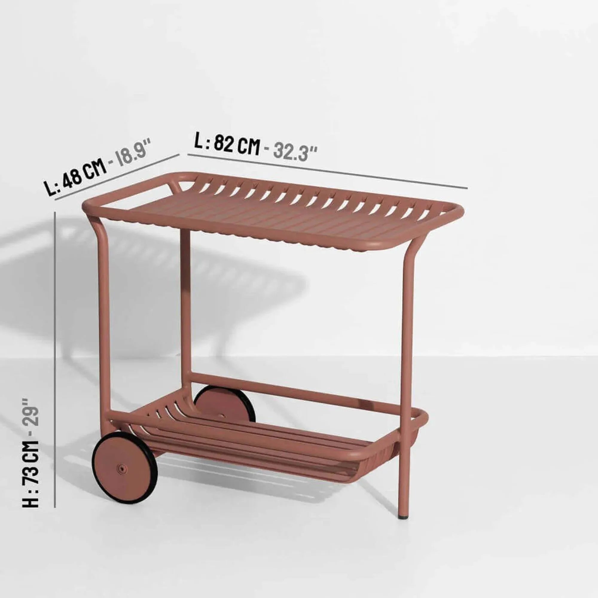 Week-End Trolley in Terracotta präsentiert im Onlineshop von KAQTU Design AG. Beistelltisch Outdoor ist von Petite Friture