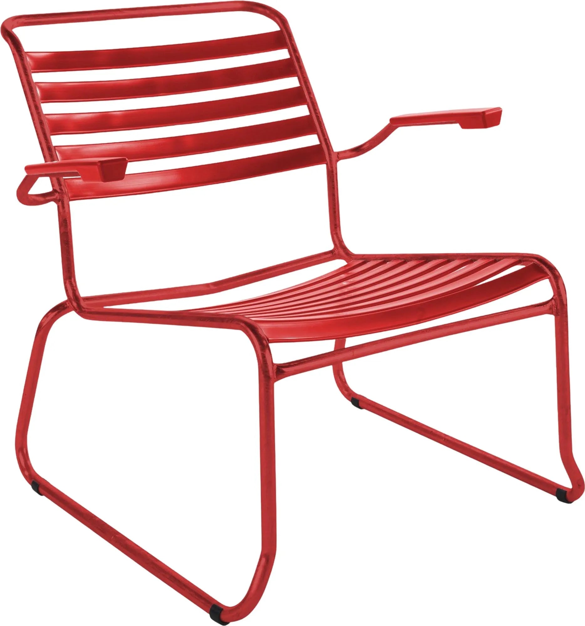 Eleganter Säntis Lounger mit Armlehnen für stilvolle Entspannung.