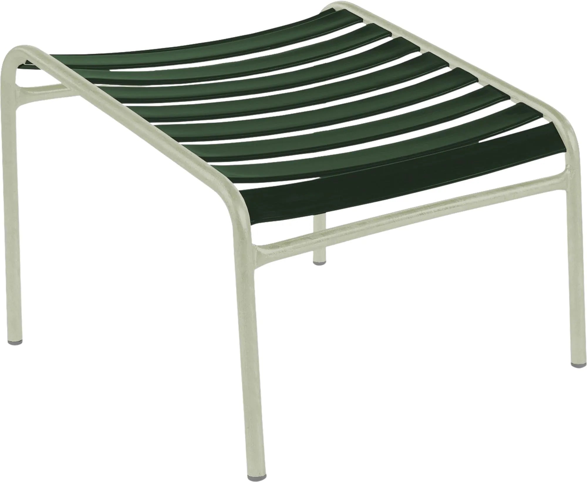 Hocker Lounger Säntis in Tannengrün / Pastellgrün präsentiert im Onlineshop von KAQTU Design AG. Hocker Outdoor ist von Schaffner