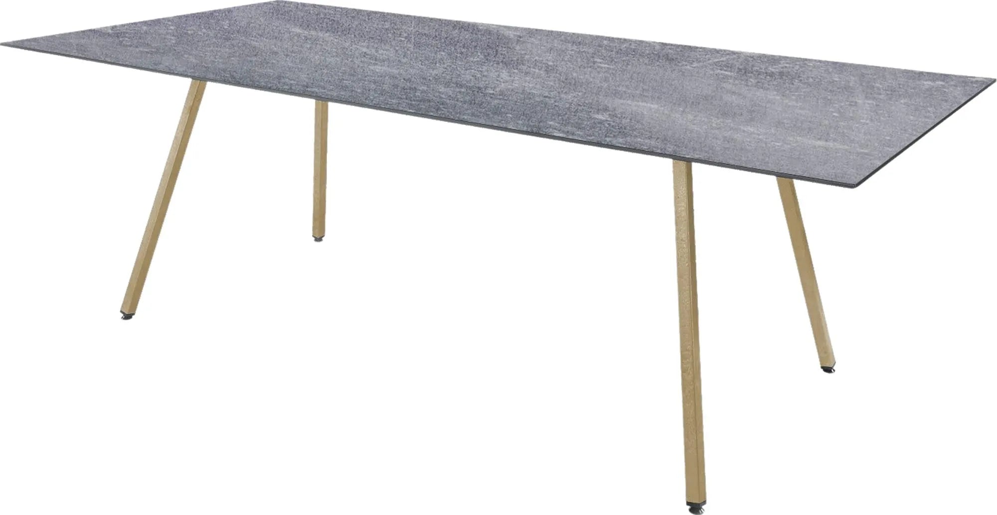 Fiberglastisch Chur 160/220 in Beton / Pastellbraun präsentiert im Onlineshop von KAQTU Design AG. Gartentisch ist von Schaffner