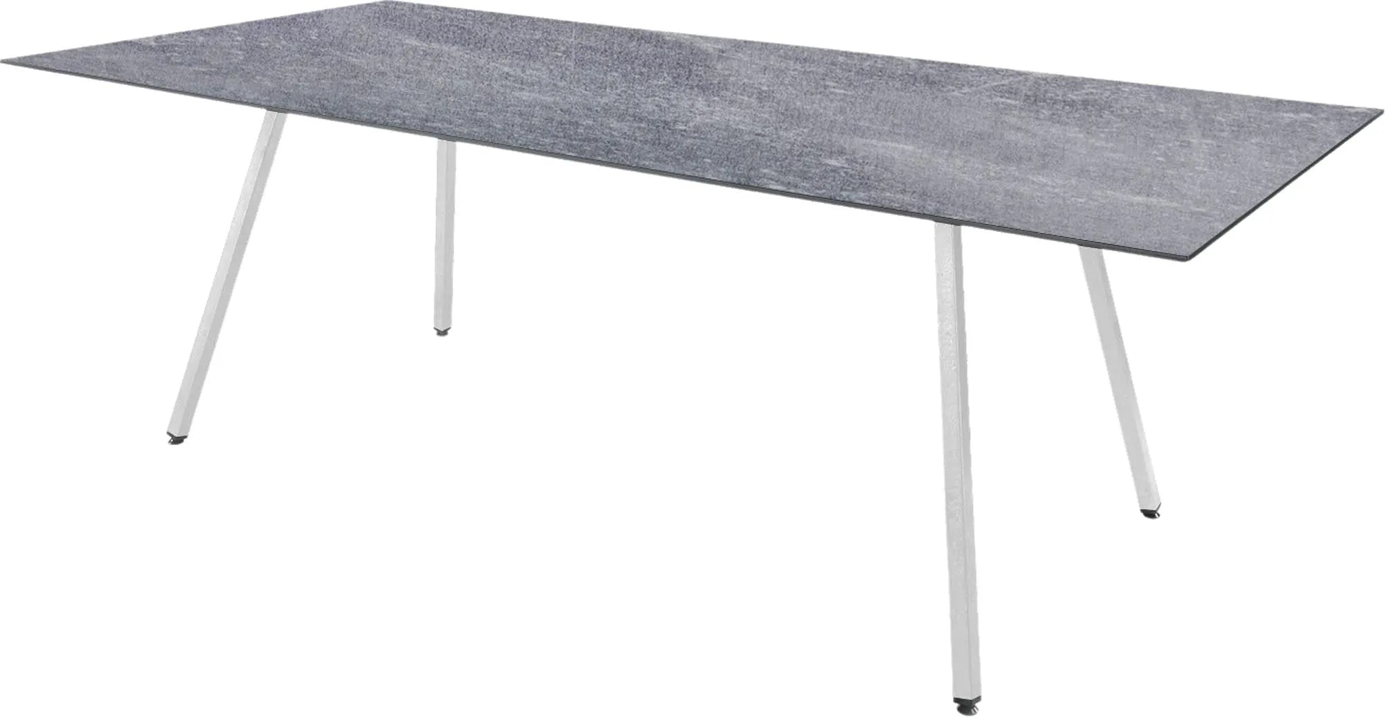 Fiberglastisch Chur 160/220 in Beton / Weiss präsentiert im Onlineshop von KAQTU Design AG. Gartentisch ist von Schaffner