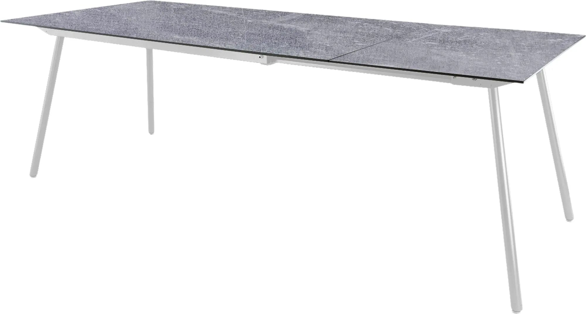 Fiberglastisch Locarno ausziehbar in Beton / Mokka präsentiert im Onlineshop von KAQTU Design AG. Gartentisch ist von Schaffner