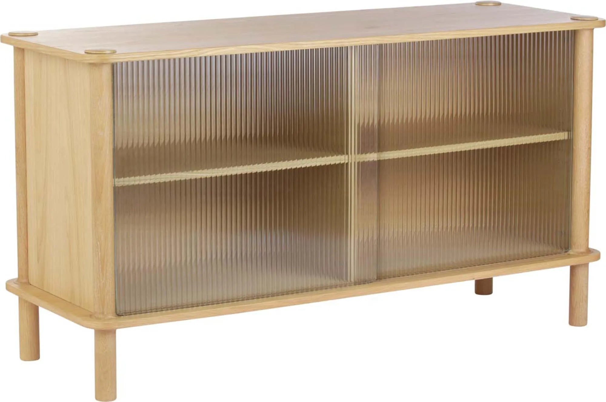 Italic Sideboard mit 2 Glastüren in Eiche präsentiert im Onlineshop von KAQTU Design AG. Sideboard ist von Umage