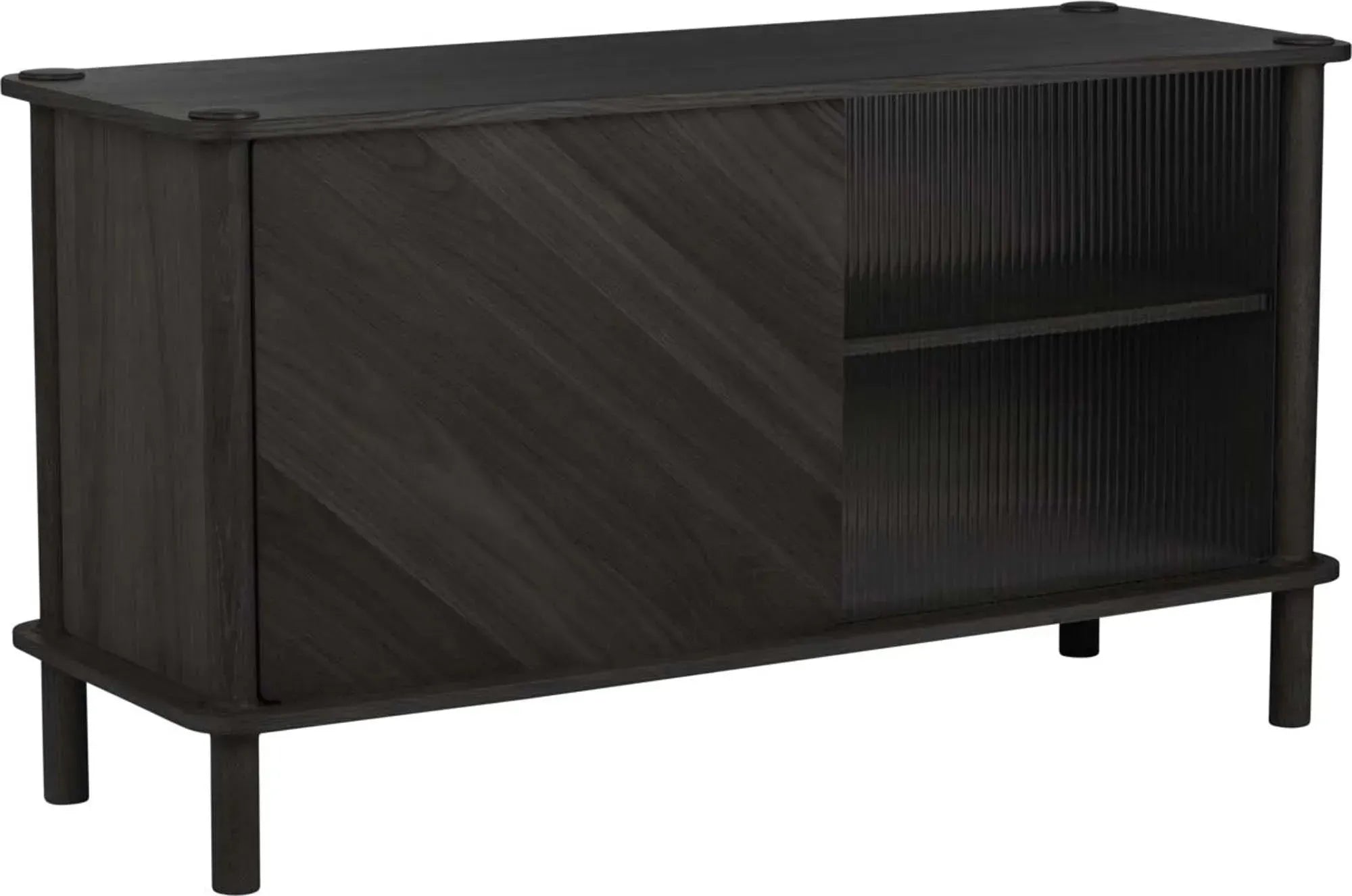 Italic Sideboard mit 2 Glastüren in Eiche präsentiert im Onlineshop von KAQTU Design AG. Sideboard ist von Umage