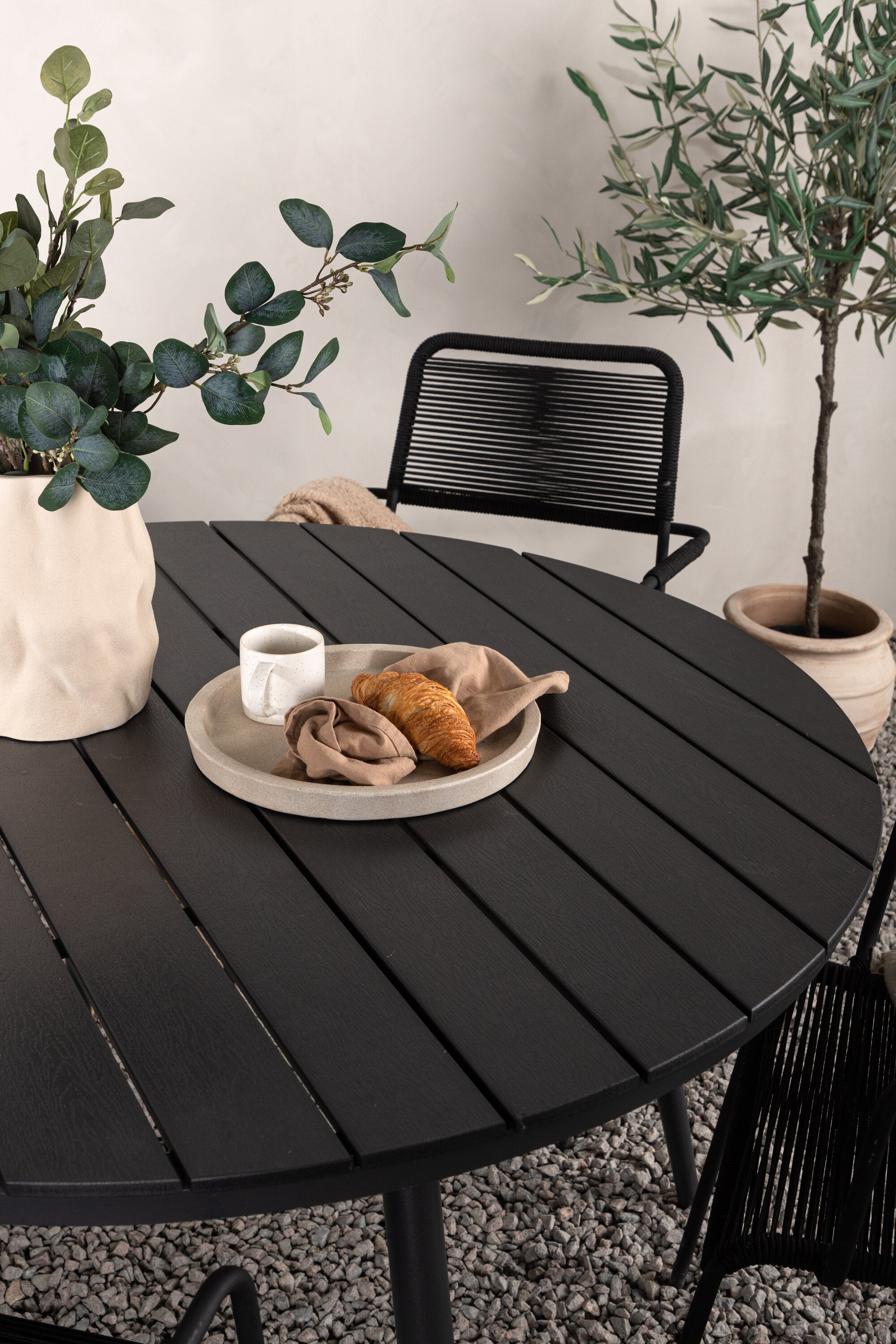 Break Outdoor-Tischset + Lindos Arm ⌀120cm/4St. - KAQTU Design