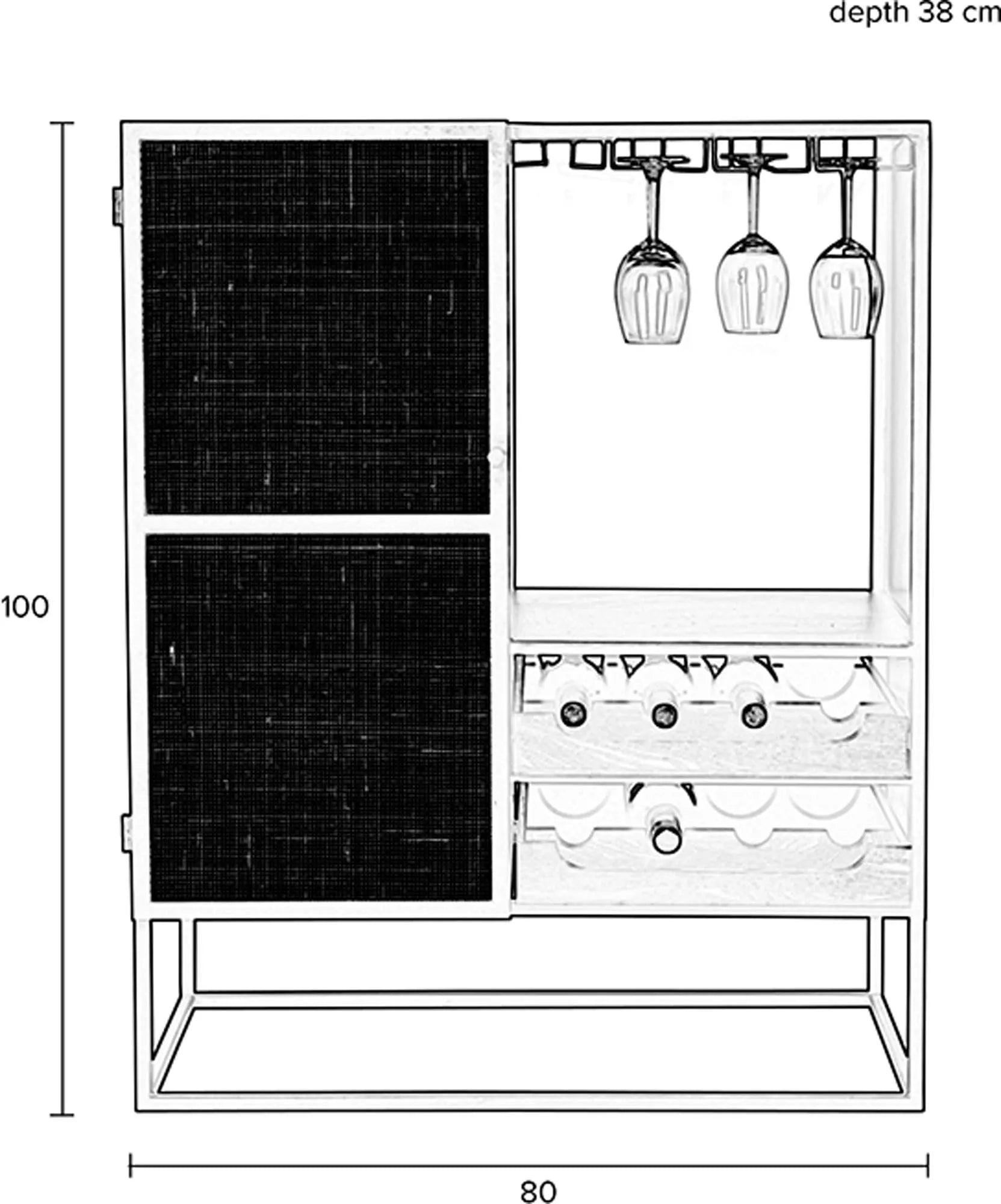 Weinregal Guuji Low - KAQTU Design