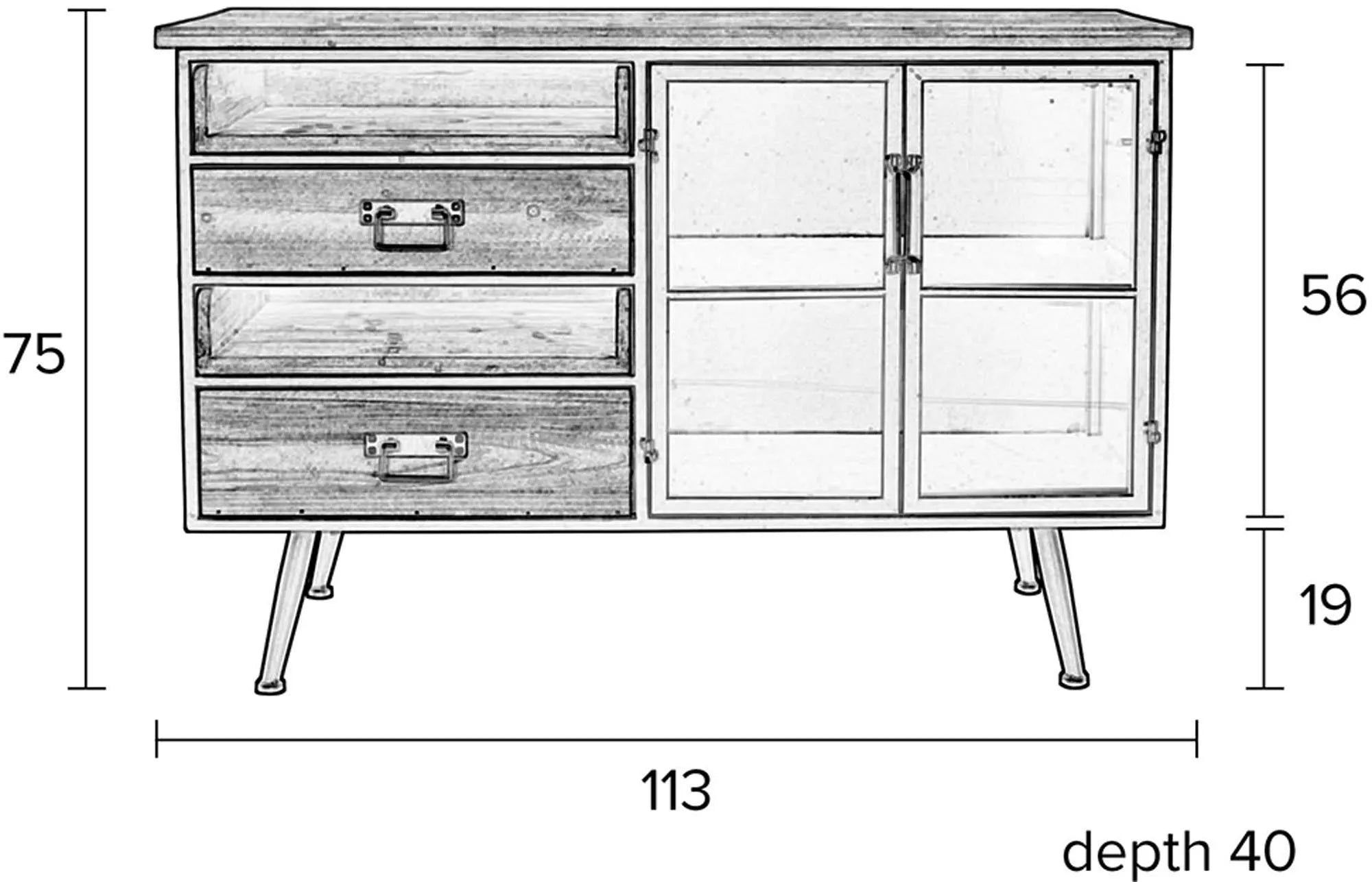 Sideboard DAMIAN - KAQTU Design