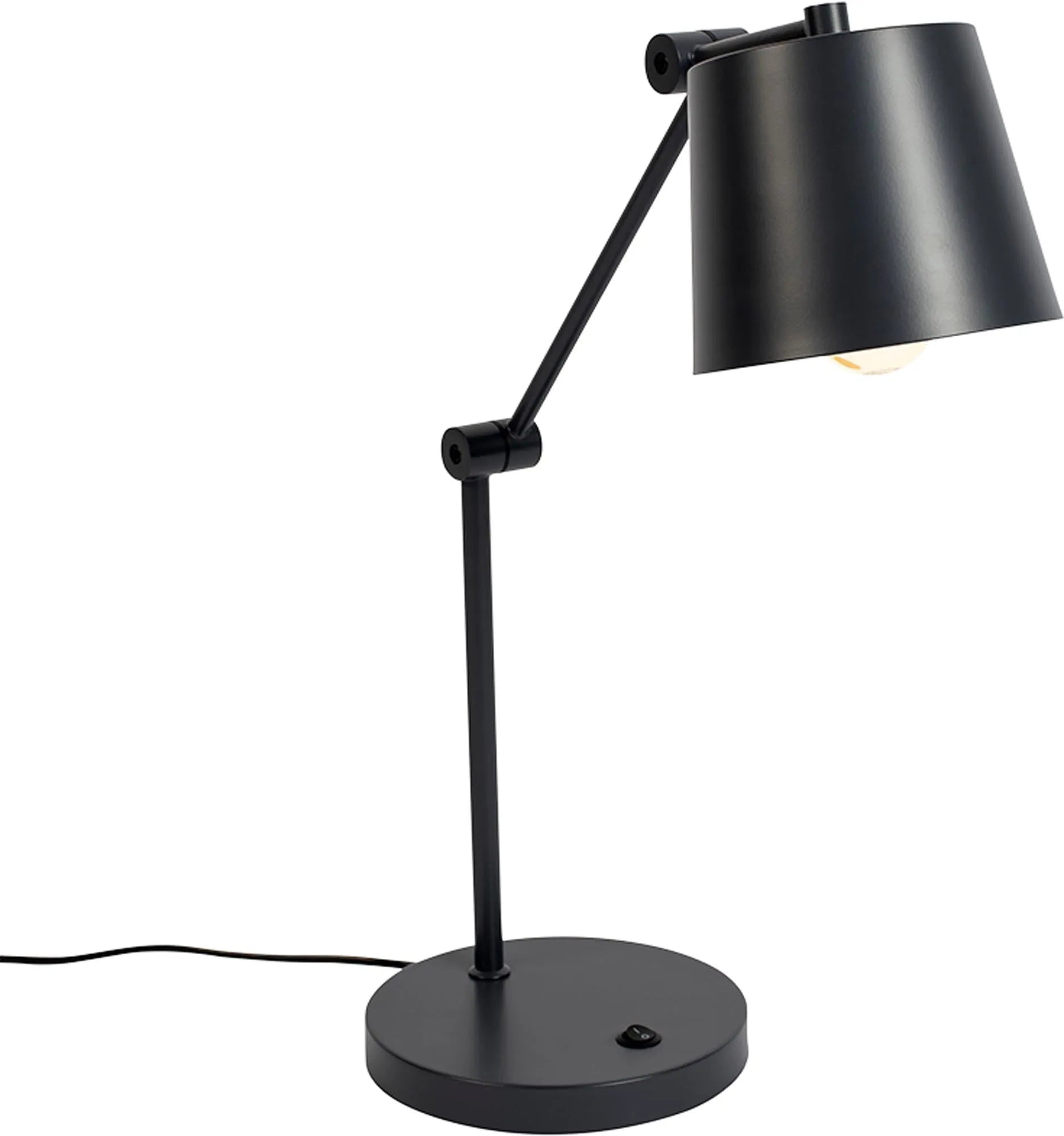 Die Schreibtischlampe HAJO bietet modernes, minimalistisches Design mit flexiblem Schwanenhals und energieeffizienter LED für angenehmes Licht.