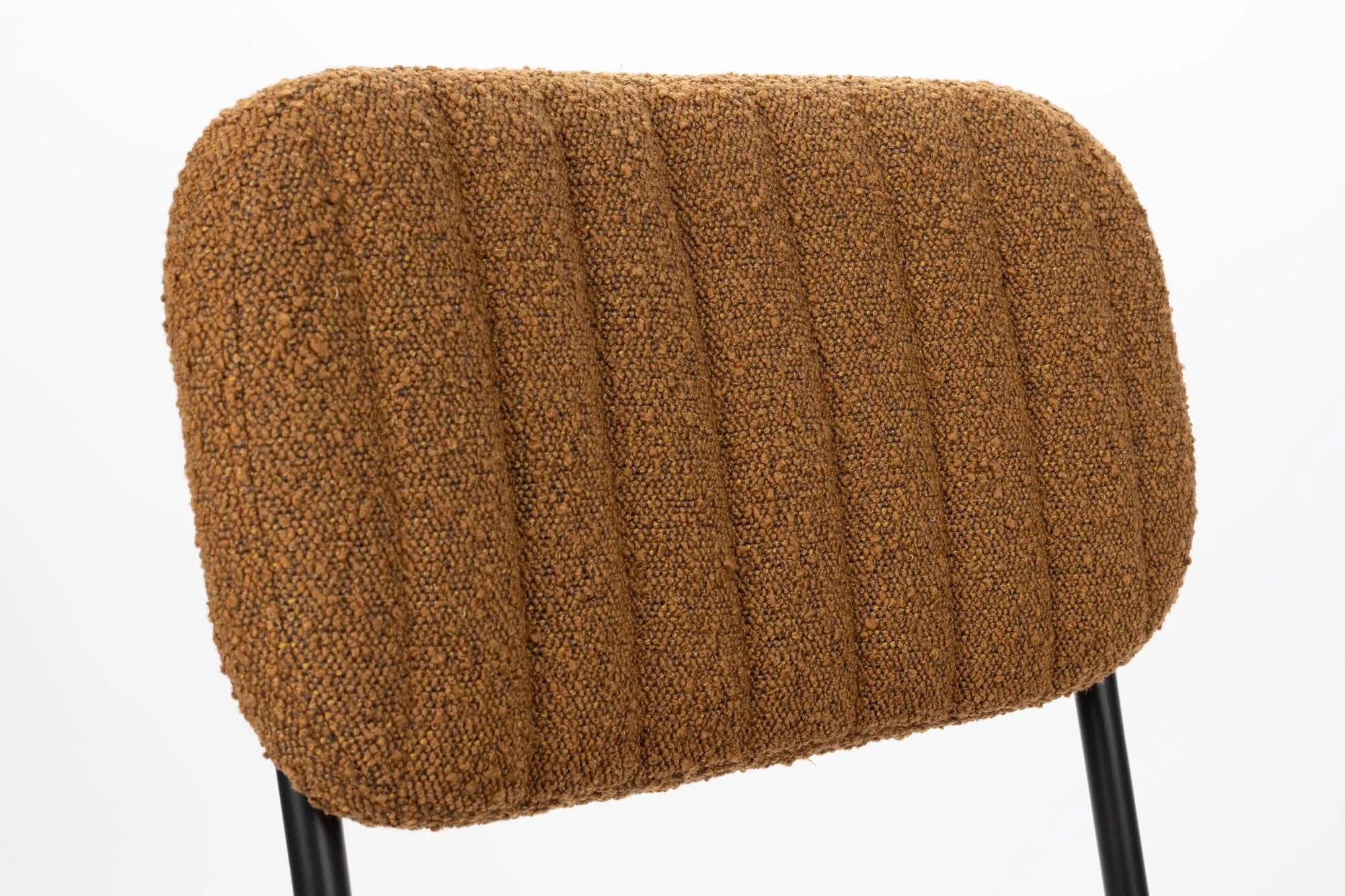 Stuhl Jake Bouclé in Ocker präsentiert im Onlineshop von KAQTU Design AG. Stuhl ist von White Label Living