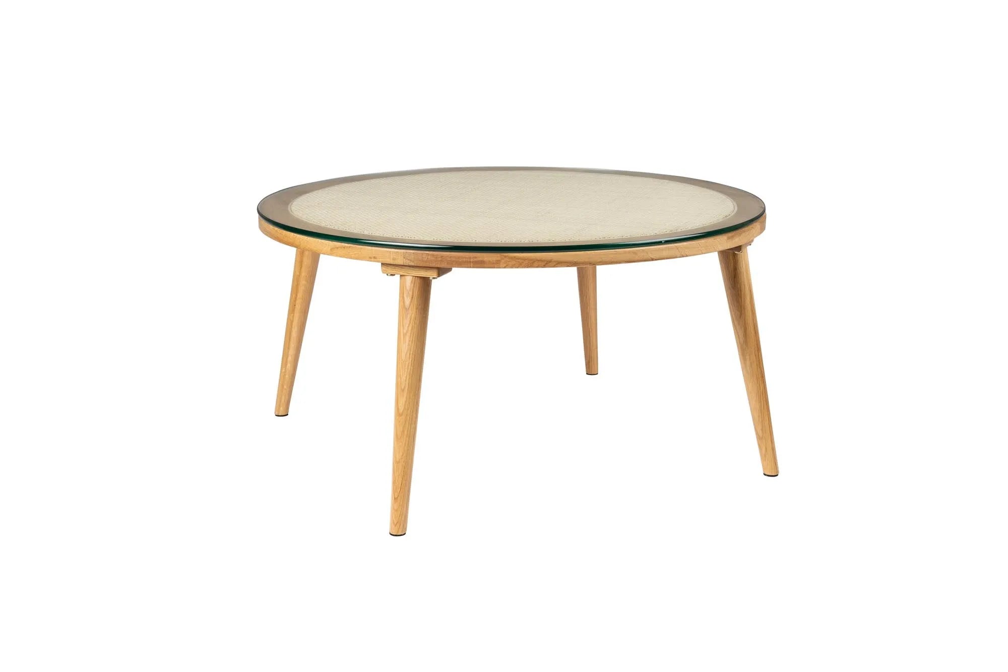 Coffee Tisch Haru Round in Beige/Natur präsentiert im Onlineshop von KAQTU Design AG. Beistelltisch ist von White Label Living