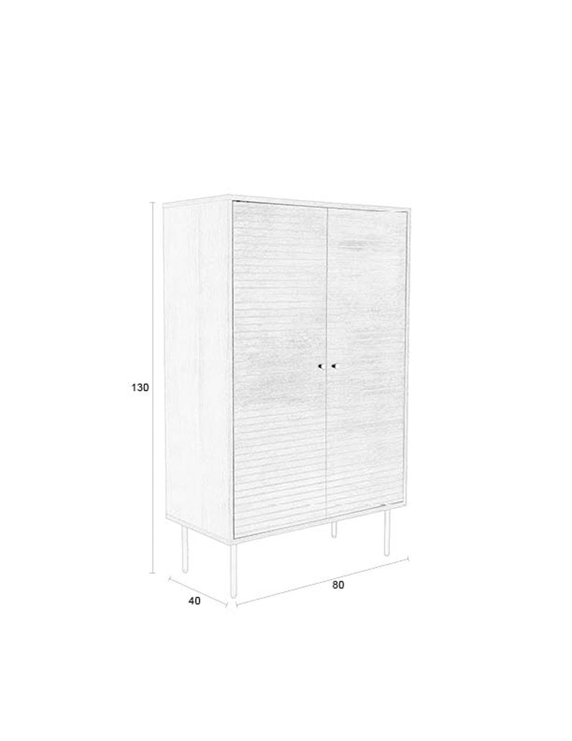 Schrankstreifen in Brown präsentiert im Onlineshop von KAQTU Design AG. Cabinet ist von White Label Living