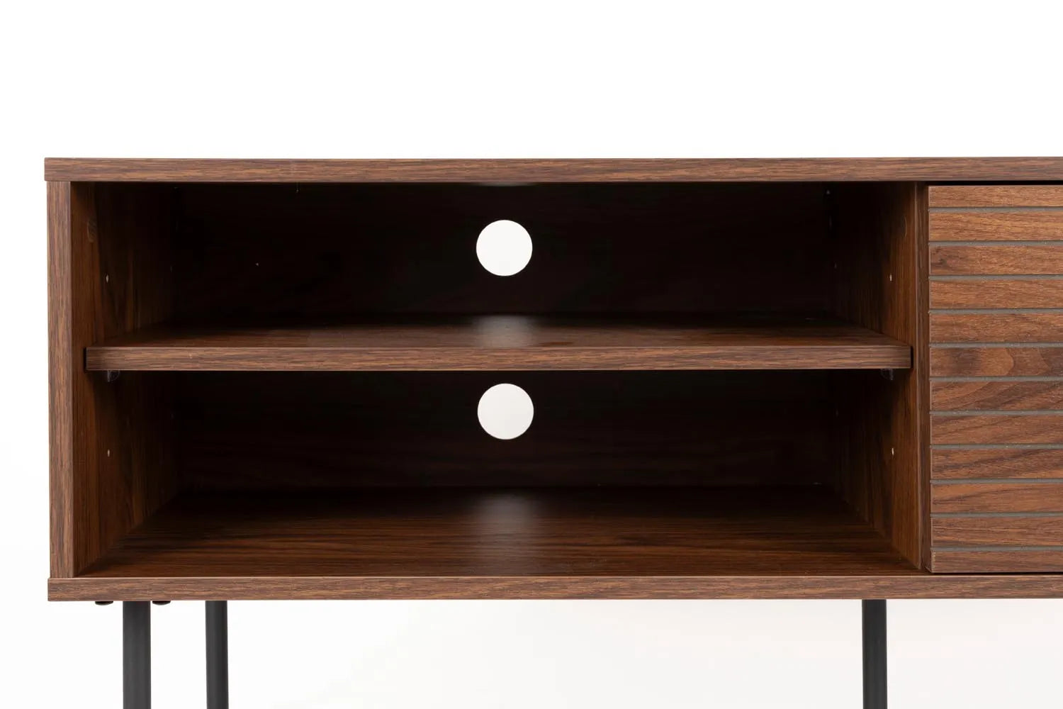 Sideboard Streifen niedrig in Brown präsentiert im Onlineshop von KAQTU Design AG. Sideboard ist von White Label Living