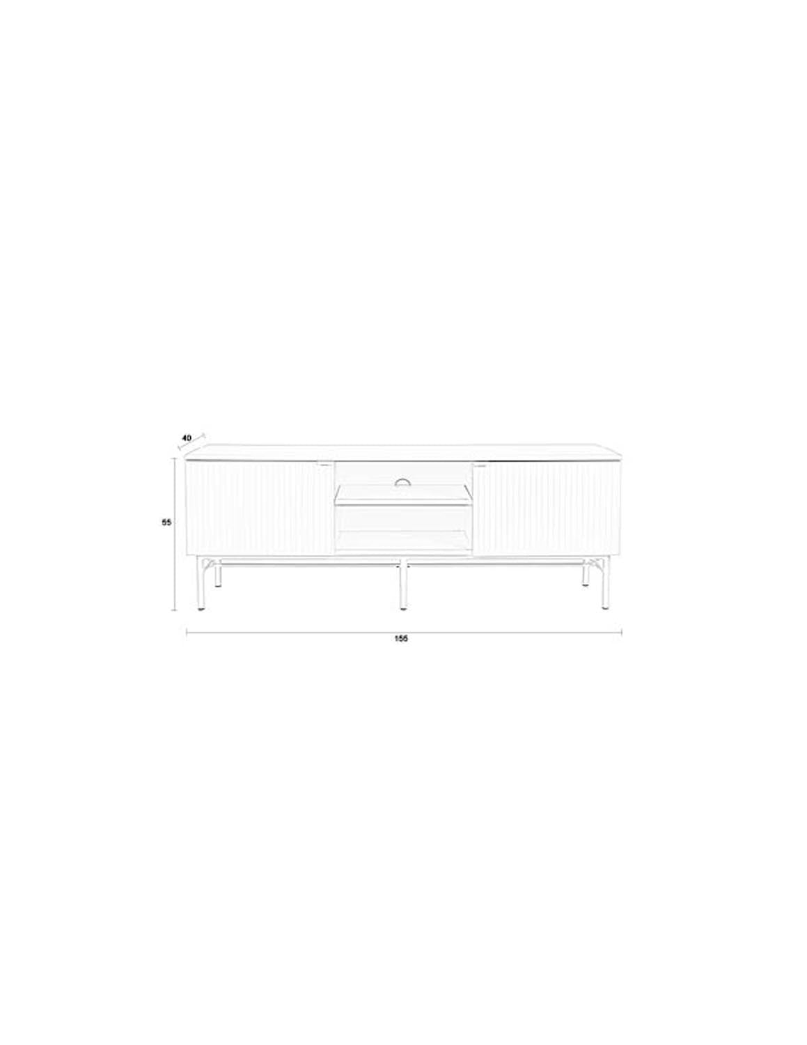 Sideboard Cayo Low in White präsentiert im Onlineshop von KAQTU Design AG. Sideboard ist von White Label Living