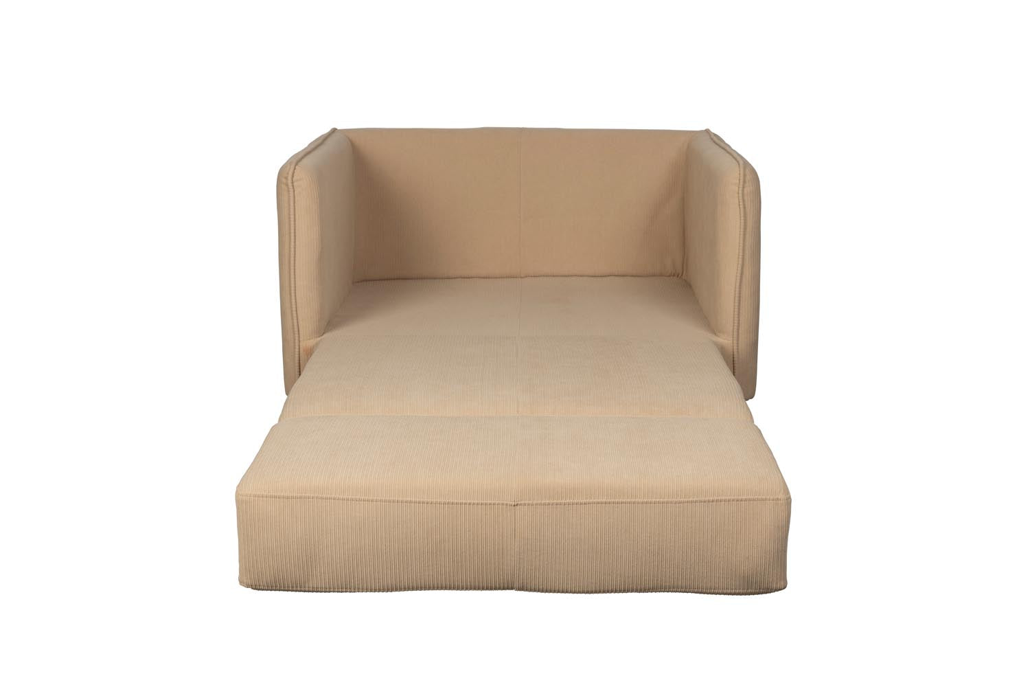 Jopie Loveseat Schlafsofa Beige in Beige präsentiert im Onlineshop von KAQTU Design AG. Sessel mit Armlehnen ist von White Label Living