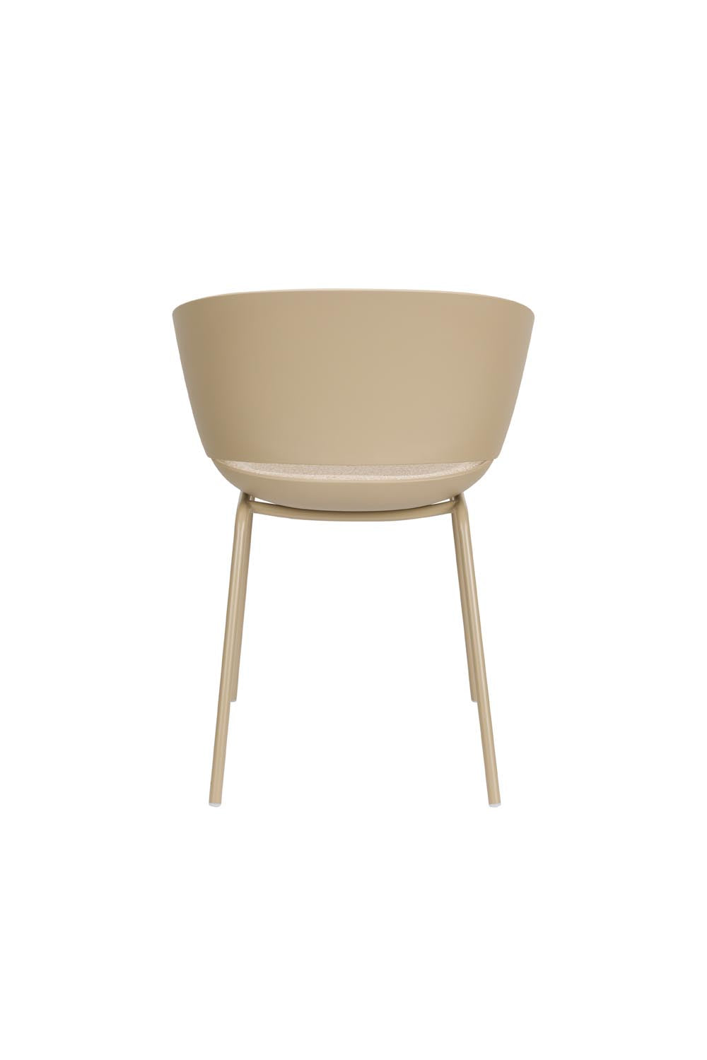 Stuhl Jessica Beige in Beige präsentiert im Onlineshop von KAQTU Design AG. Stuhl mit Armlehne ist von White Label Living