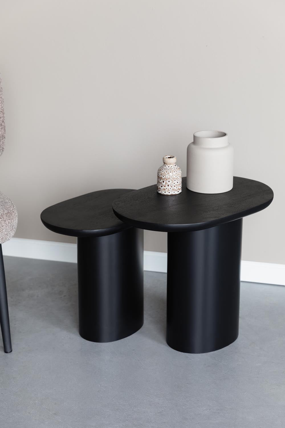 Bela Beistelltisch 2er Set in Black präsentiert im Onlineshop von KAQTU Design AG. Beistelltisch ist von White Label Living