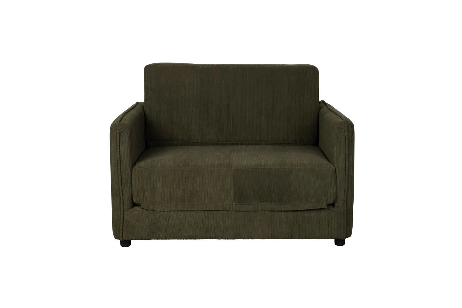 Jopie Loveseat Schlafsofa Grün in Green präsentiert im Onlineshop von KAQTU Design AG. Sessel mit Armlehnen ist von White Label Living