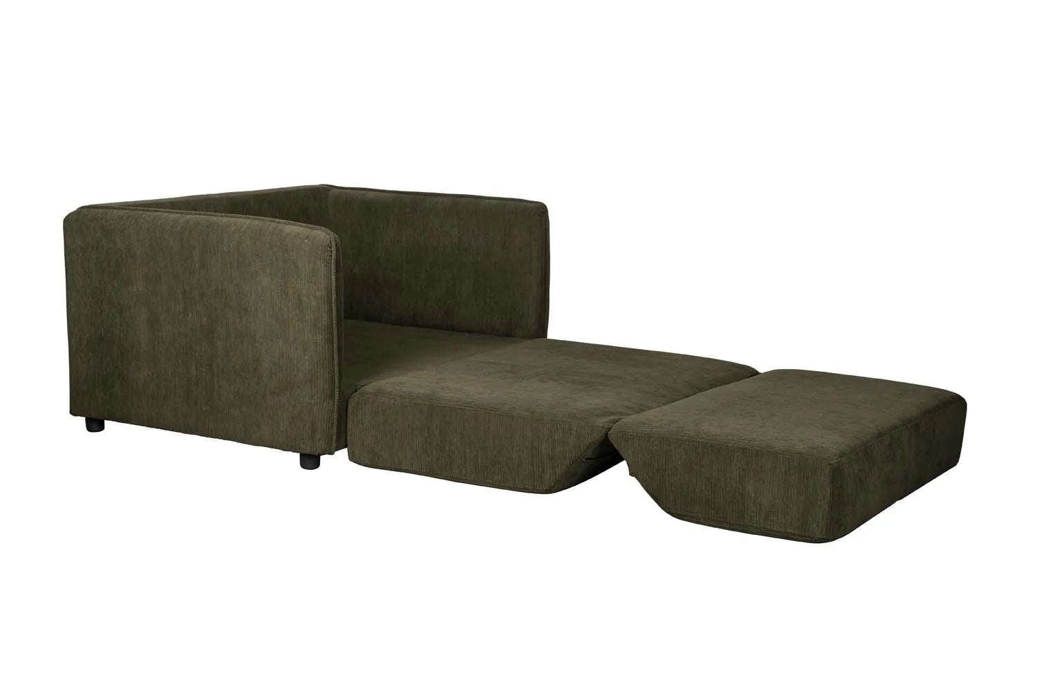 Jopie Loveseat Schlafsofa Grün in Green präsentiert im Onlineshop von KAQTU Design AG. Sessel mit Armlehnen ist von White Label Living