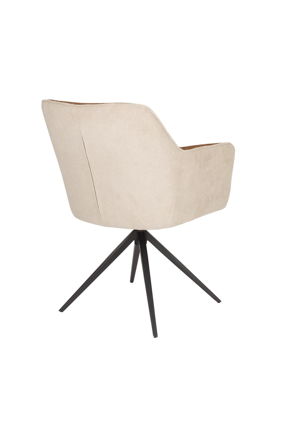 Sessel Daley Beige/Braun in Brown präsentiert im Onlineshop von KAQTU Design AG. Schalenstuhl mit Armlehnen ist von White Label Living