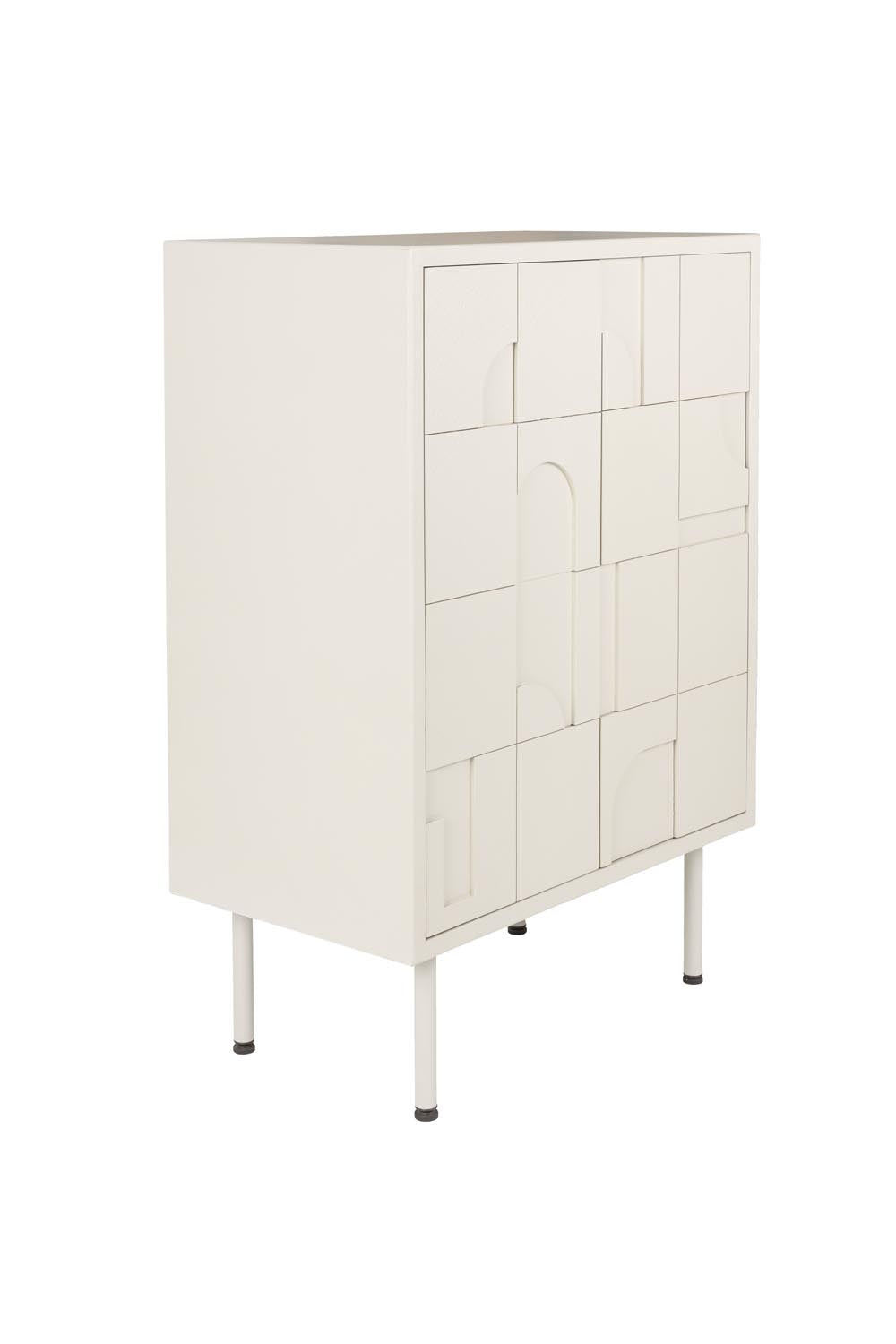 Schrank Funk Low in Beige präsentiert im Onlineshop von KAQTU Design AG. Cabinet ist von White Label Living