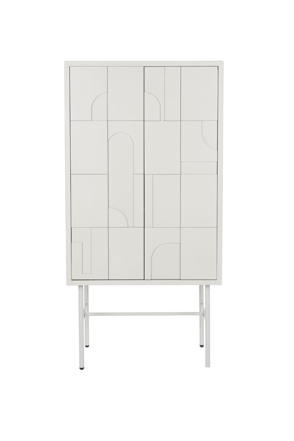 Schrank Funk High in Beige präsentiert im Onlineshop von KAQTU Design AG. Cabinet ist von White Label Living