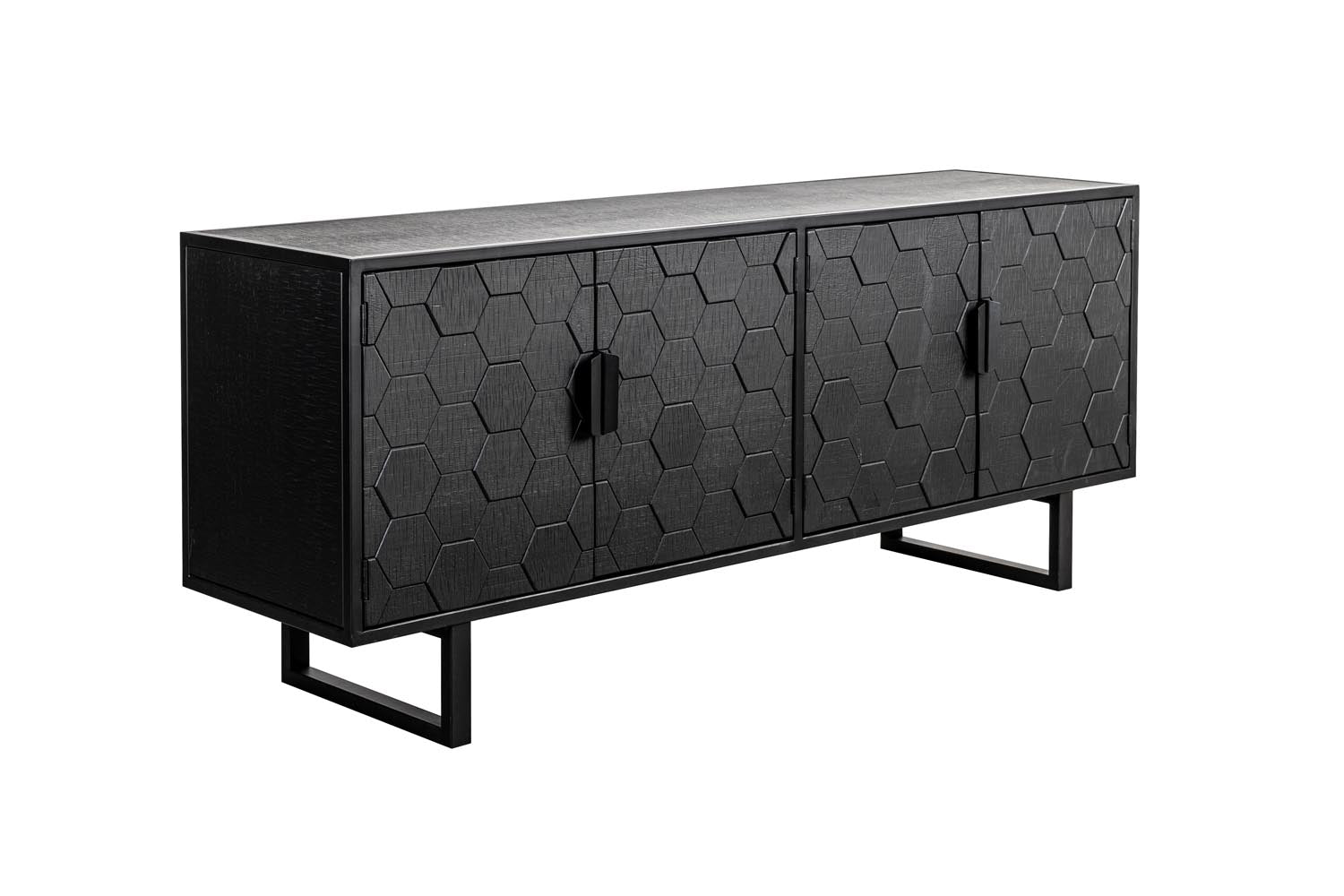 Sideboard Linc Low in Black präsentiert im Onlineshop von KAQTU Design AG. Sideboard ist von White Label Living