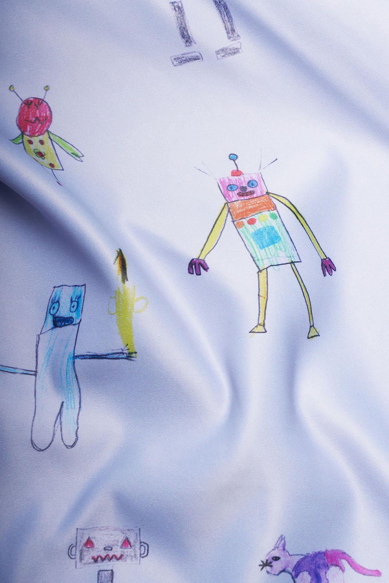 Vorhang Robot Land in Multicolor präsentiert im Onlineshop von KAQTU Design AG. Vorhang Kids ist von ZigZagZurich