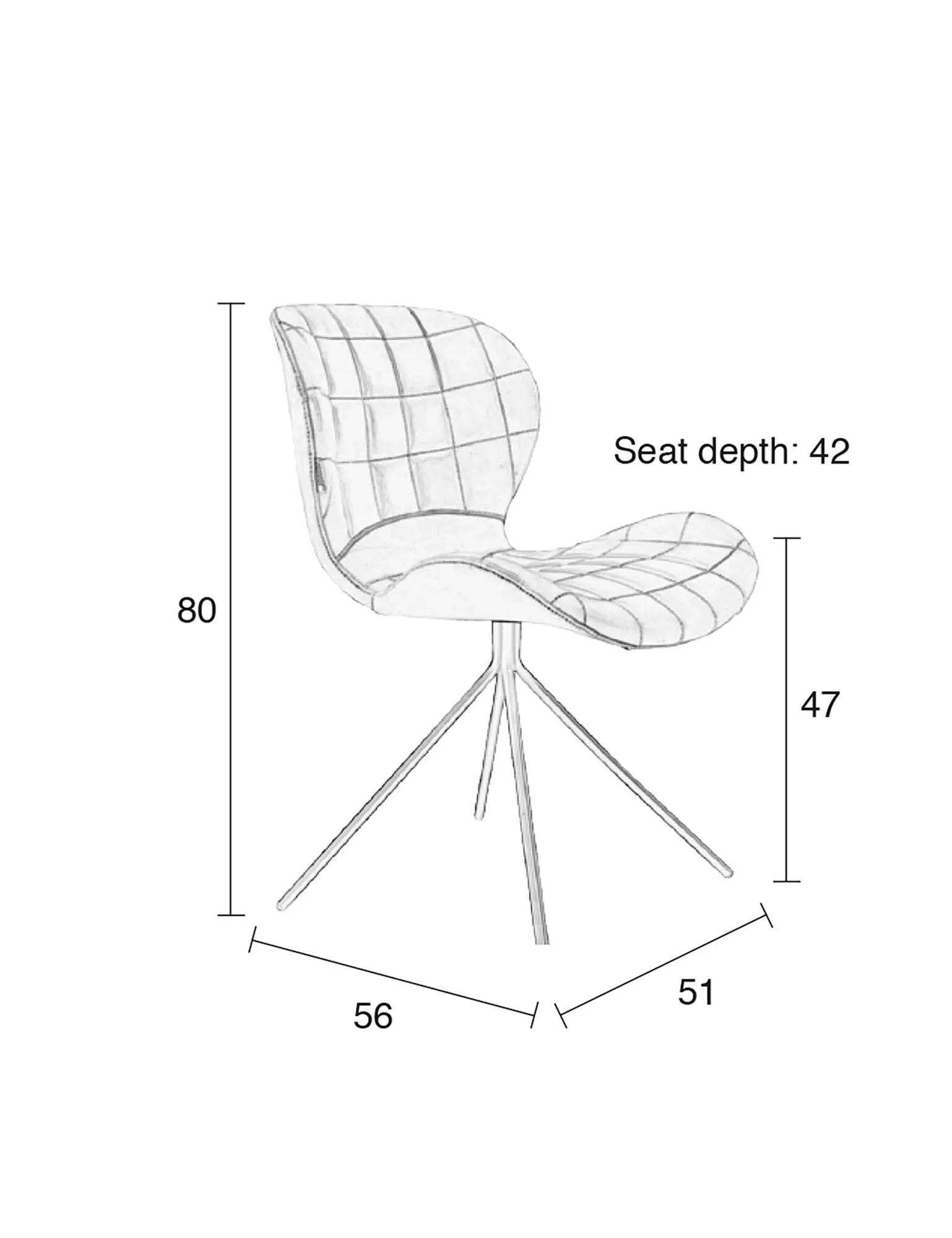 Ergonomischer Zuiver OMG Stuhl: Modernes Design trifft Komfort.