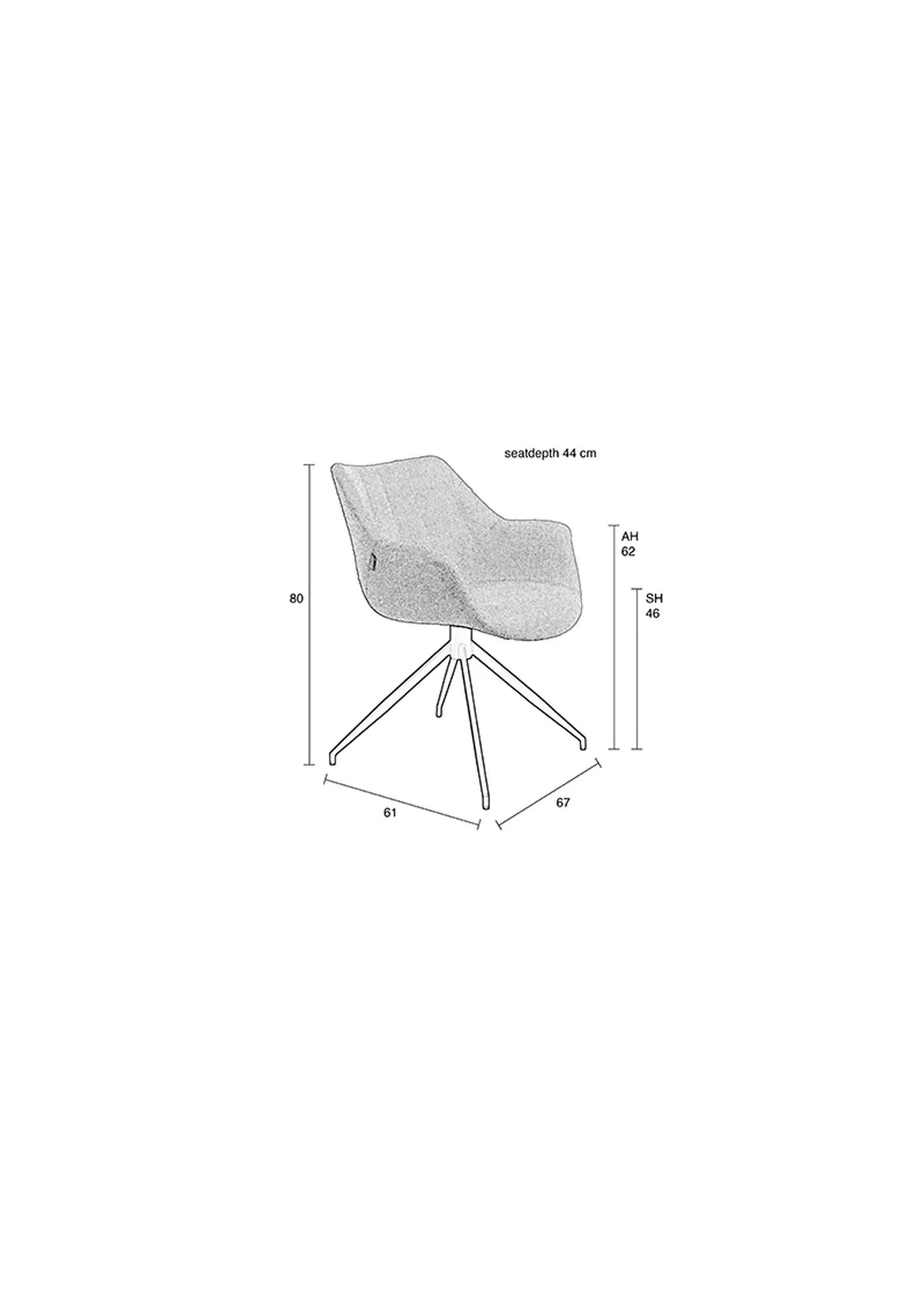 Zuiver Doulton Swivel: Moderner Komfort-Drehstuhl für Ihr Interieur.