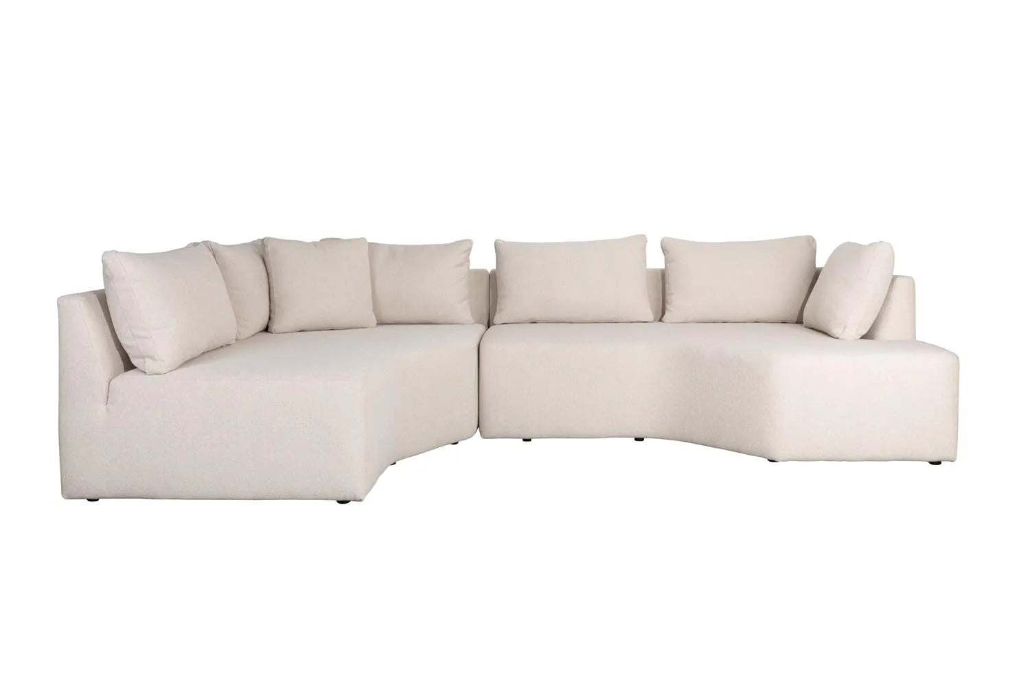 Das Prosper Sofa Left von Zuiver: Modernes Design trifft auf Komfort. Kiefernholzrahmen, Polyesterbezug, vielseitig und elegant.