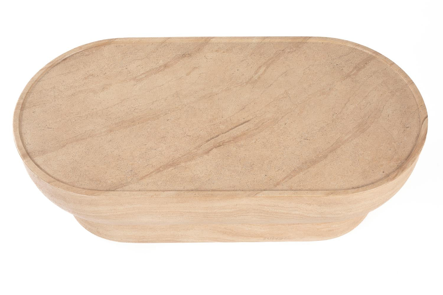 Edler Couchtisch Oval in Beige präsentiert im Onlineshop von KAQTU Design AG. Beistelltisch ist von Zuiver