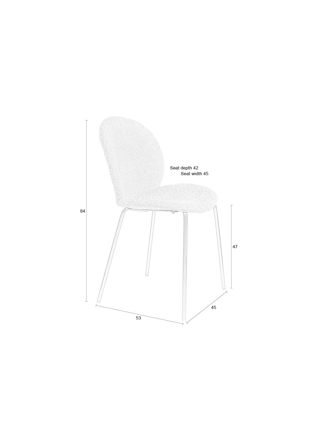 Bonnet Chair in Beige präsentiert im Onlineshop von KAQTU Design AG. Stuhl ist von Zuiver