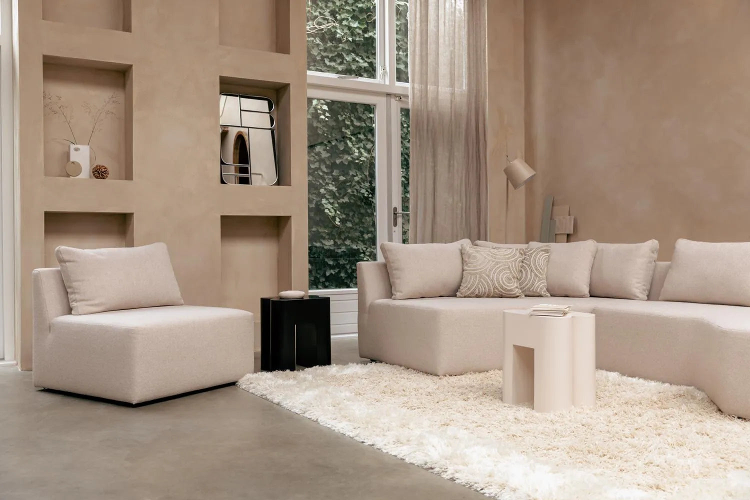 Prosper Sofaelement 1-Sitzer in Sand präsentiert im Onlineshop von KAQTU Design AG. 3er Sofa ist von Zuiver