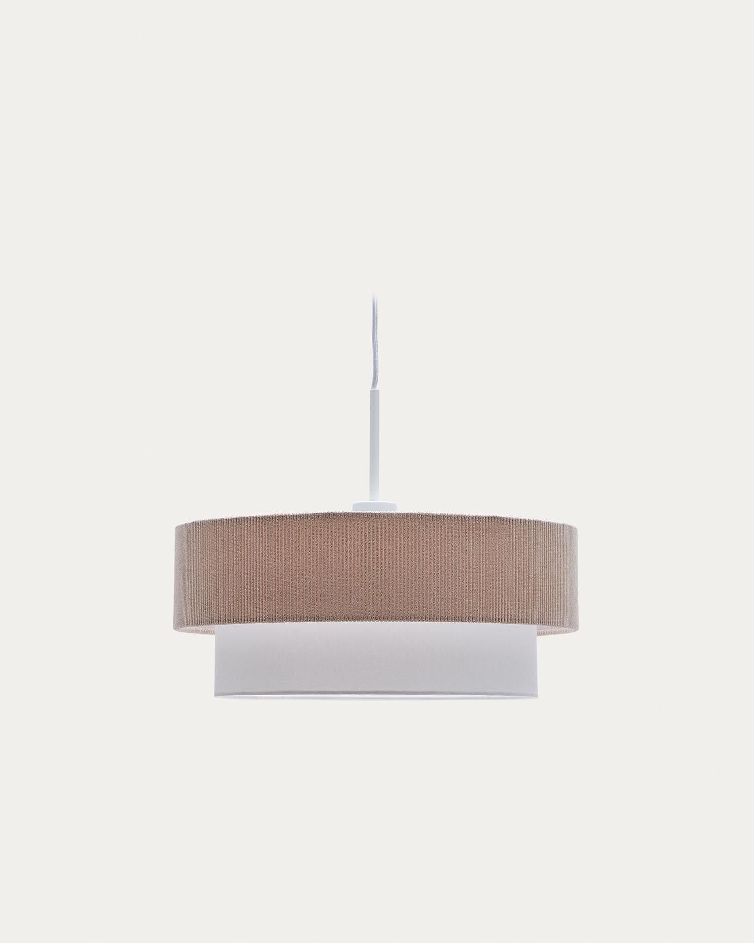 Bianella Deckenleuchte aus Baumwolle und beigem Cord Ø 40 cm in Beige präsentiert im Onlineshop von KAQTU Design AG. Pendelleuchte ist von Kave Home