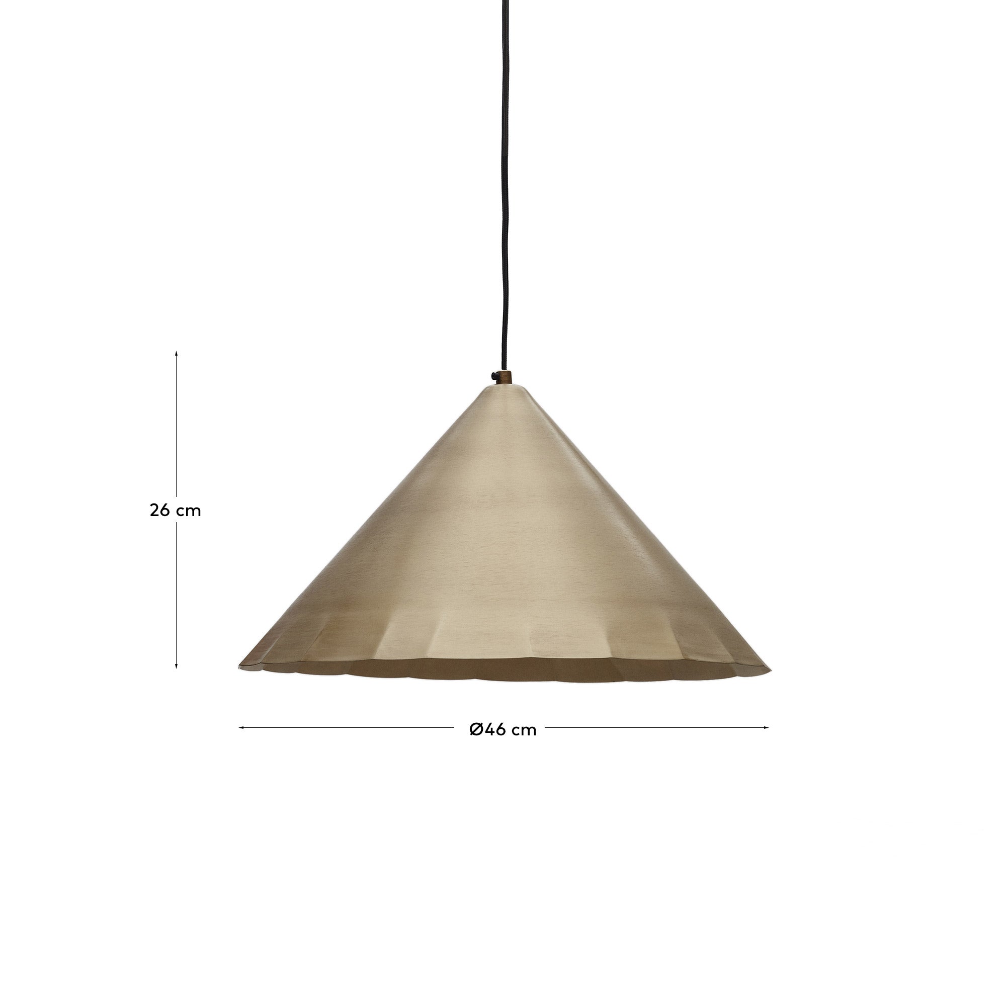 Parlava Pendelleuchte Messing Ø 46 cm in Gold präsentiert im Onlineshop von KAQTU Design AG. Pendelleuchte ist von Kave Home