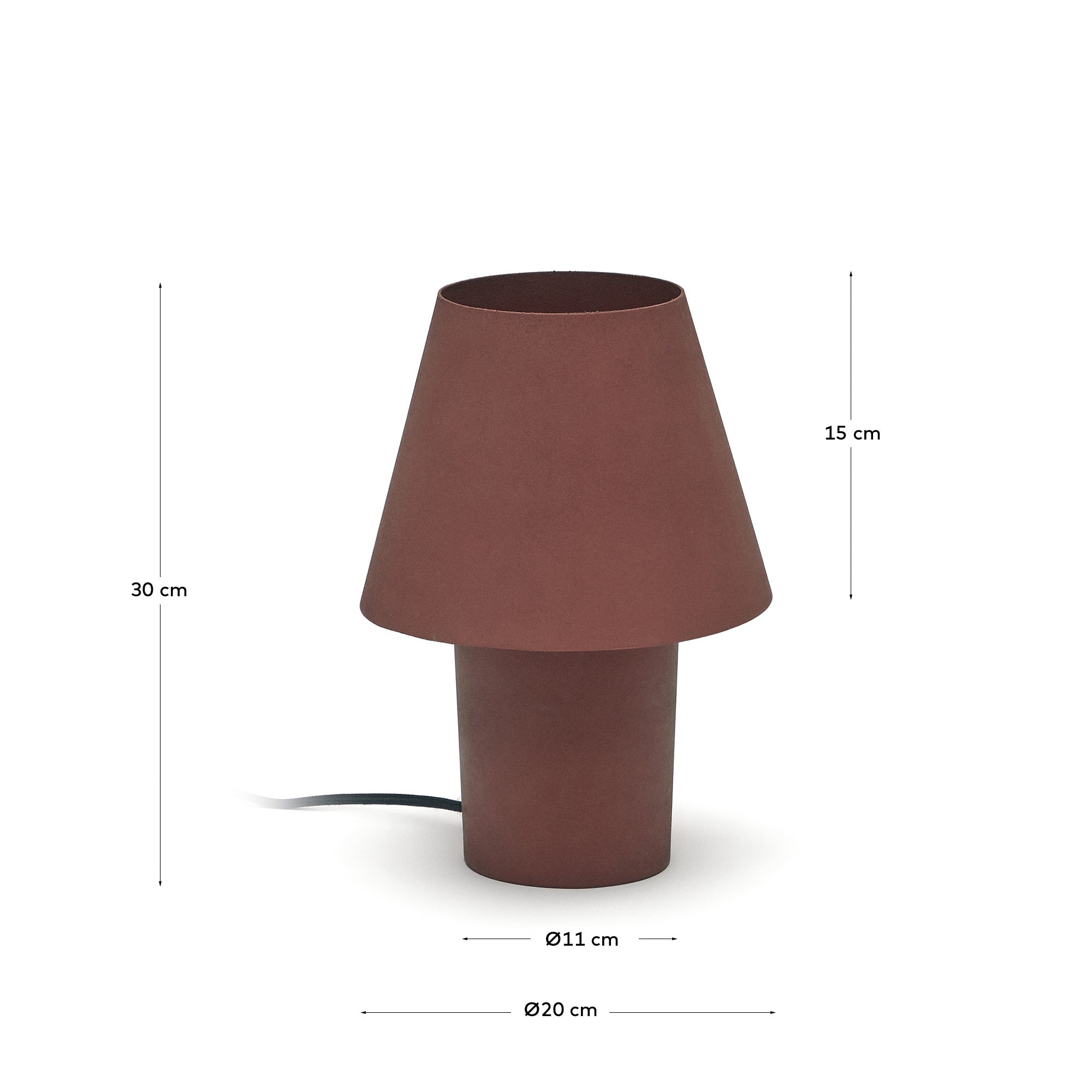 Canapost Tischlampe aus Metall mit Finish in Terrakotta in Terrakotta präsentiert im Onlineshop von KAQTU Design AG. Tischleuchte ist von Kave Home