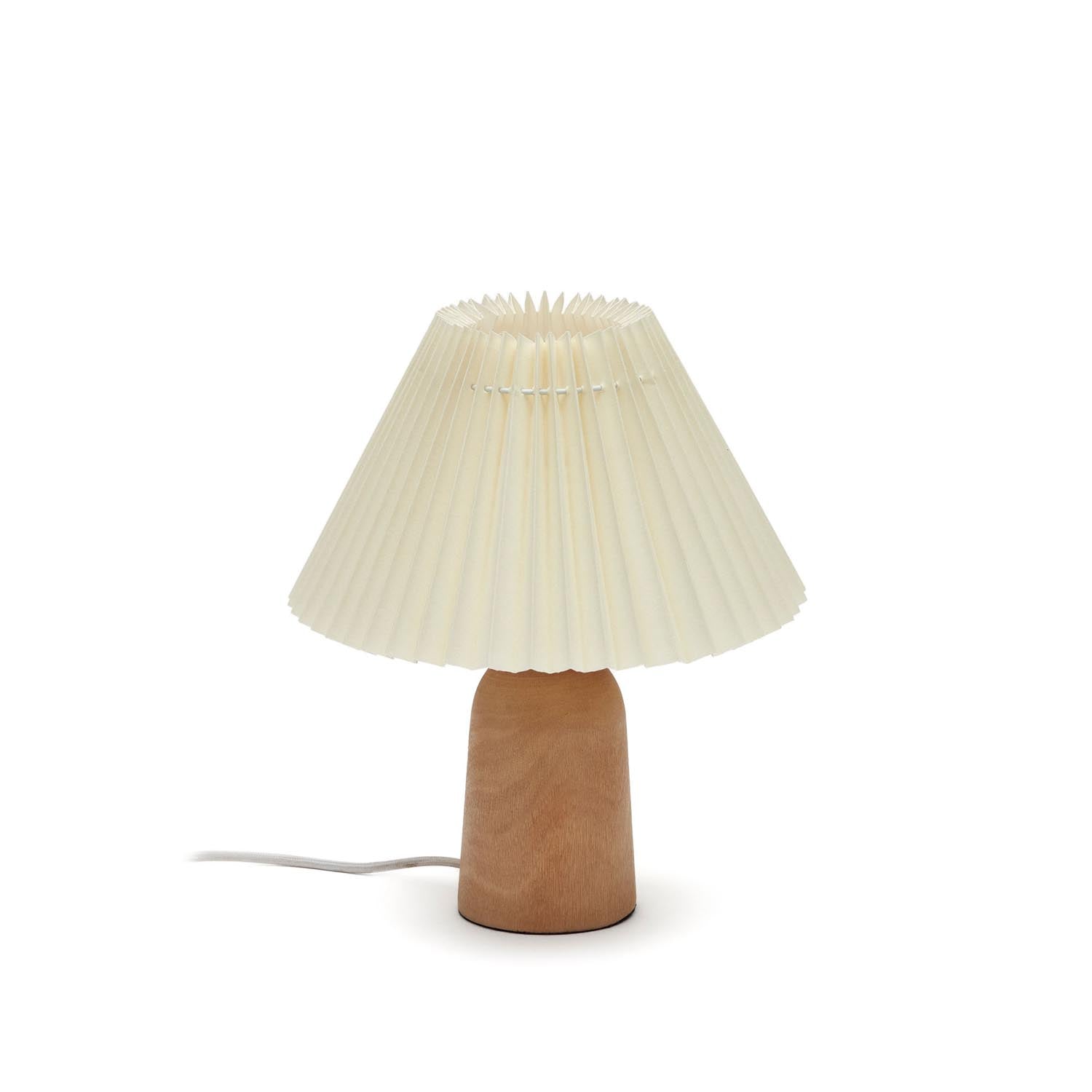 Benicarlo Tischlampe aus Holz mit Finish in Natur und Beige UK in Beige präsentiert im Onlineshop von KAQTU Design AG. Tischleuchte ist von Kave Home