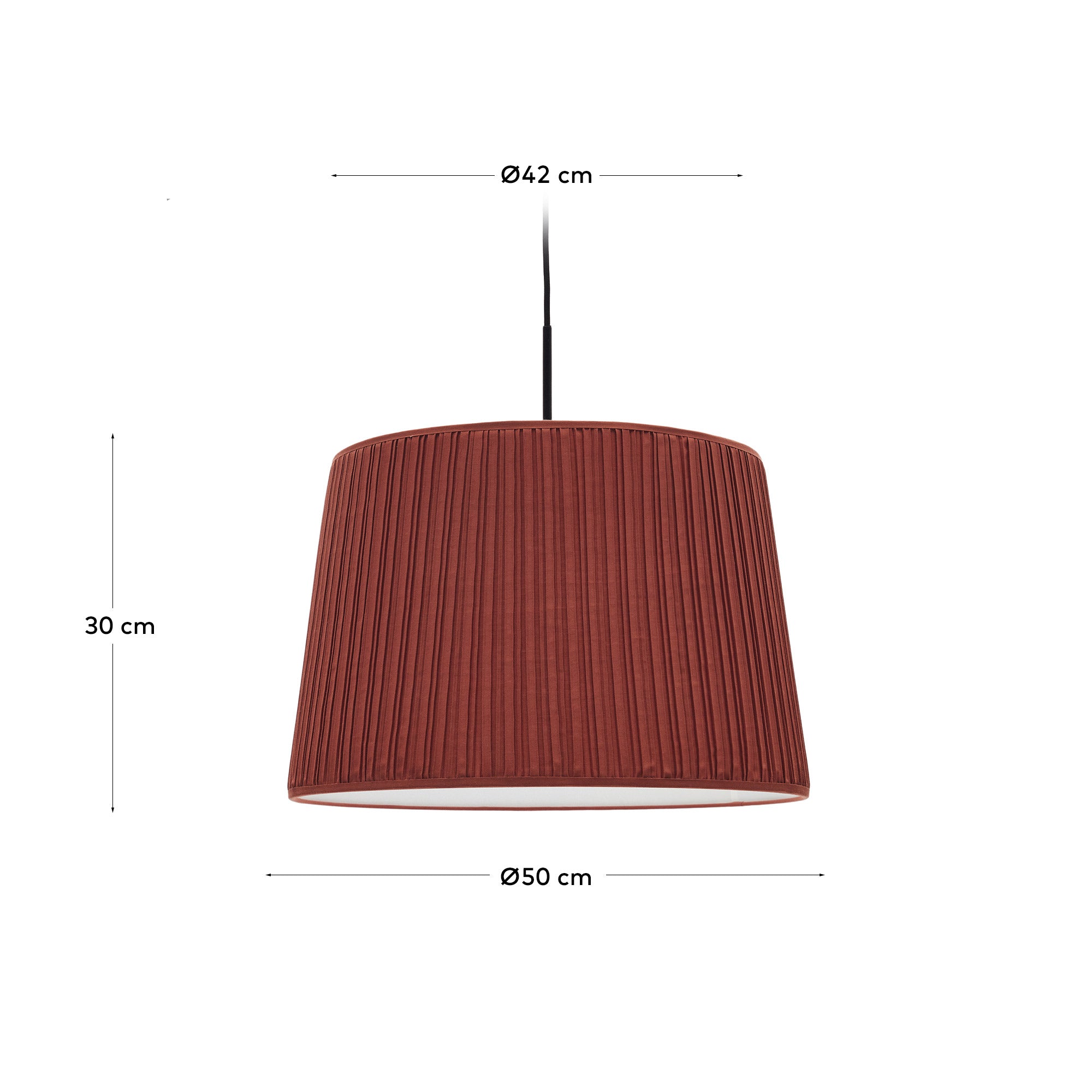 Lampenschirm für Deckenleuchte Guash in Terrakotta Ø 50 cm in Terrakotta präsentiert im Onlineshop von KAQTU Design AG. Lampenschirm ist von Kave Home