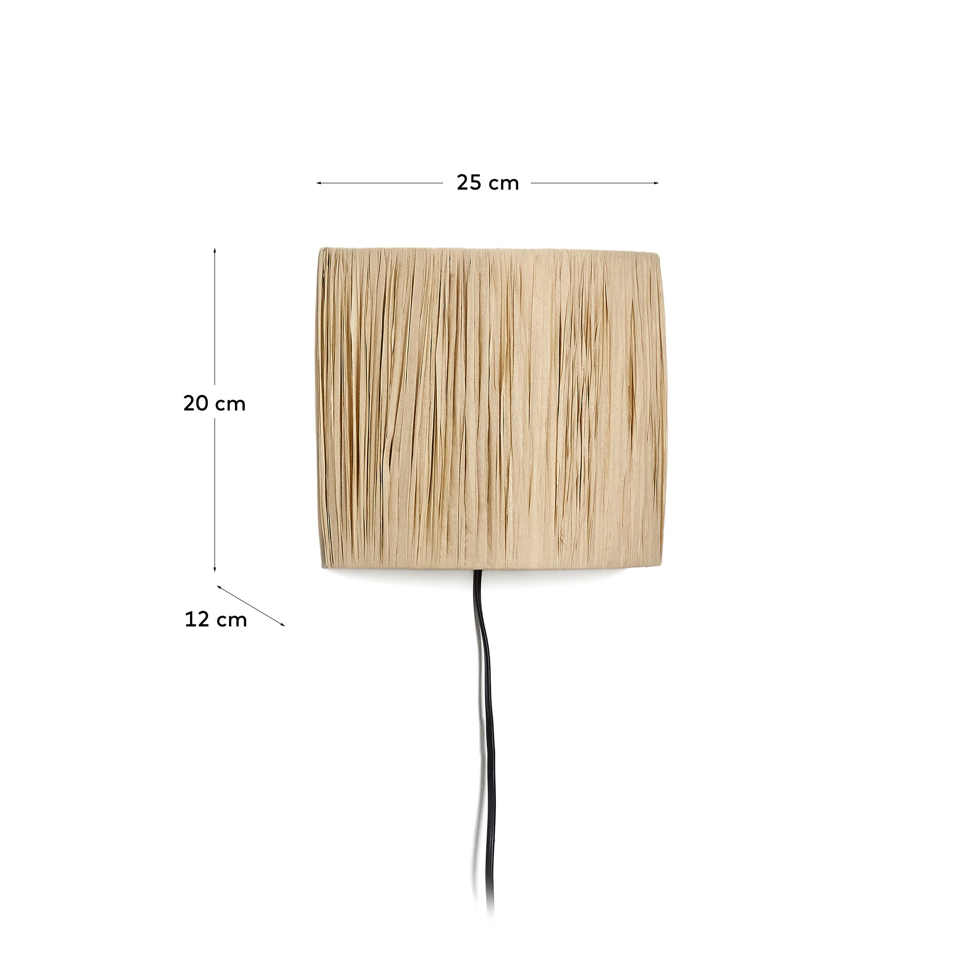 Pulmi Wandleuchte aus Raffiabast in Natur in Braun präsentiert im Onlineshop von KAQTU Design AG. Wandleuchte ist von Kave Home