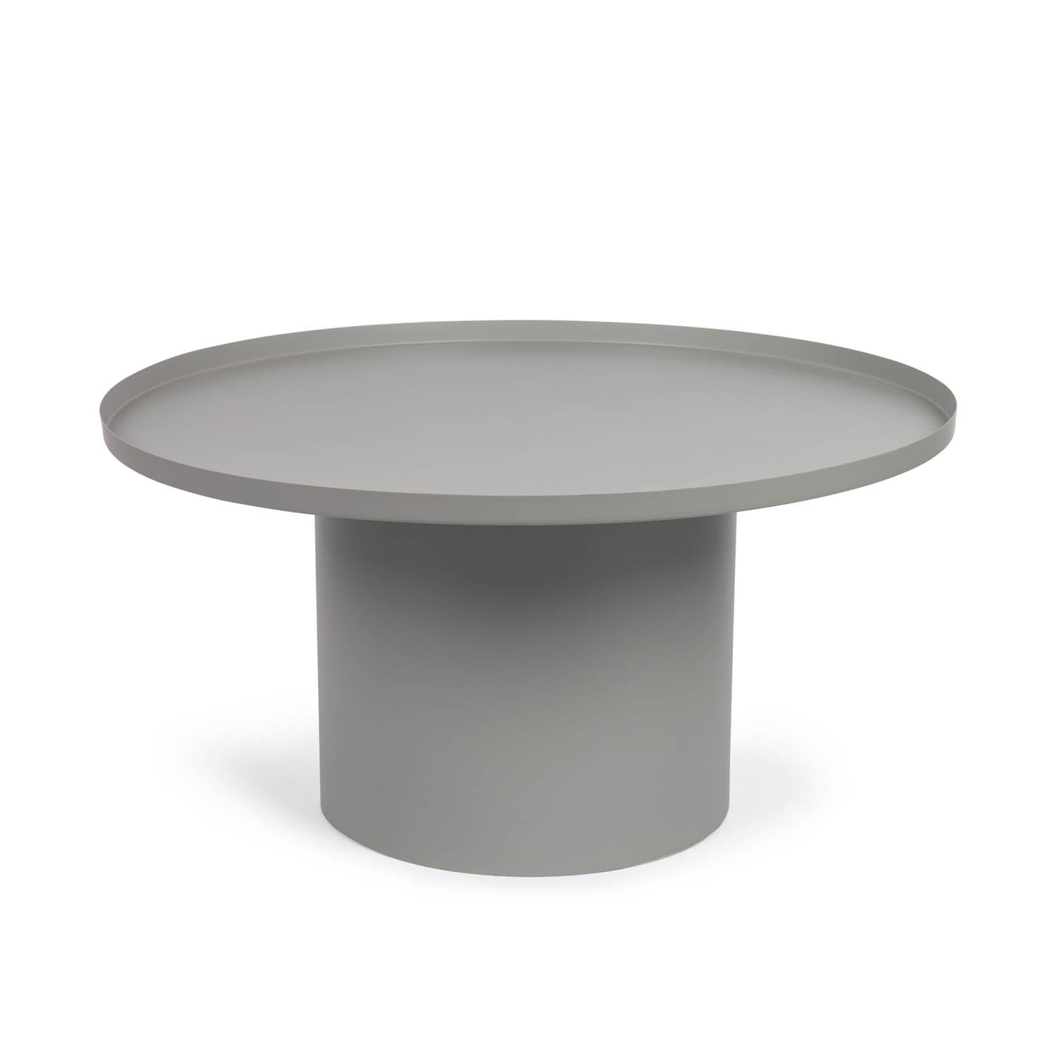 Fleksa runder Beistelltisch aus Metall grau Ø 72 cm in Grau präsentiert im Onlineshop von KAQTU Design AG. Beistelltisch ist von Kave Home