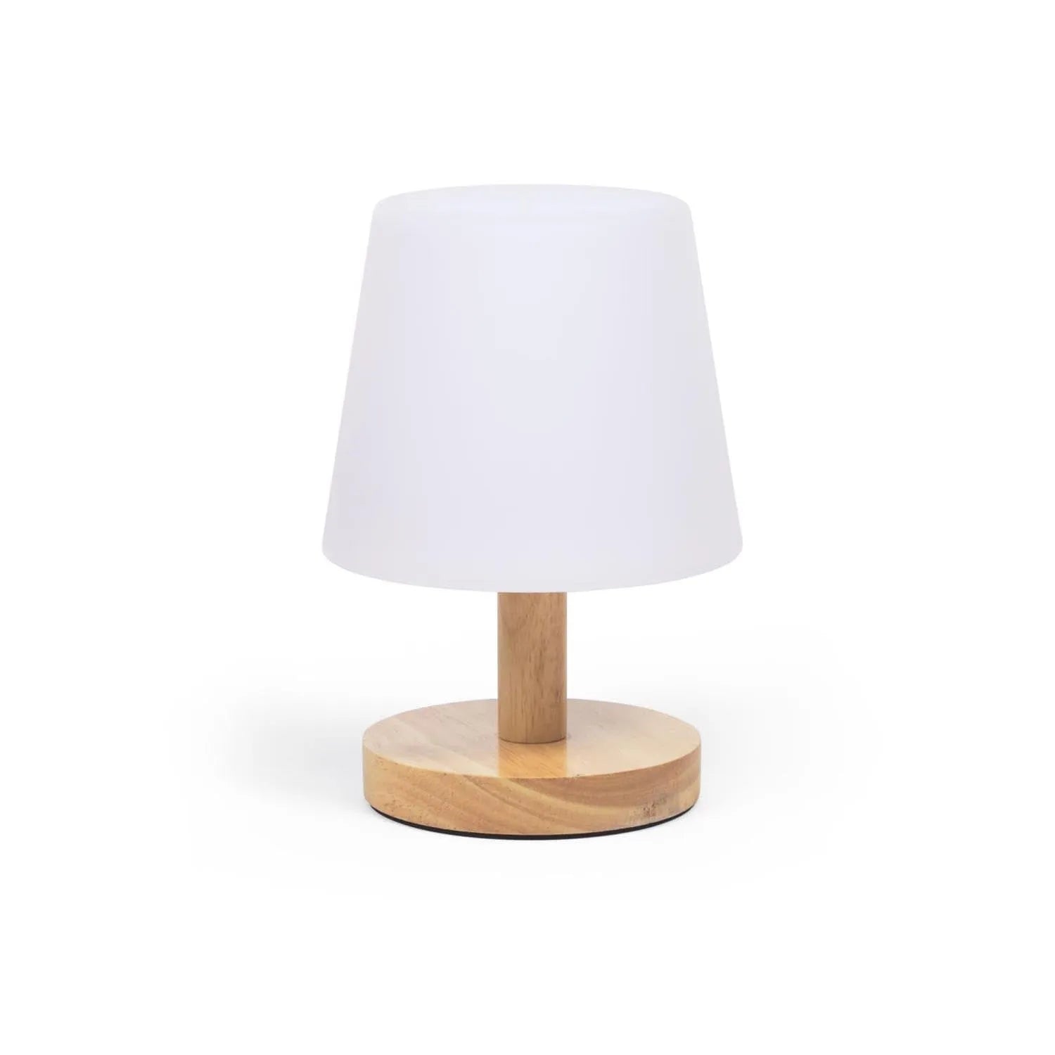 Tischlampe Ambar aus Polyethylen und Holz in Natur präsentiert im Onlineshop von KAQTU Design AG. Tischleuchte ist von Kave Home